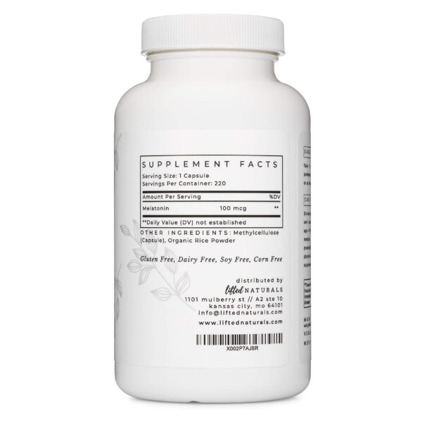 Etiqueta Lifted Naturals Micro Melatonina para sueño rápido natural