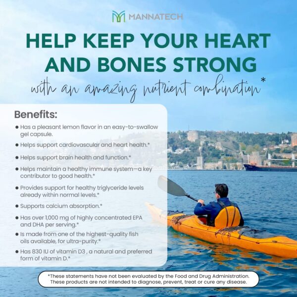 Etiqueta limón en cápsulas omega-3