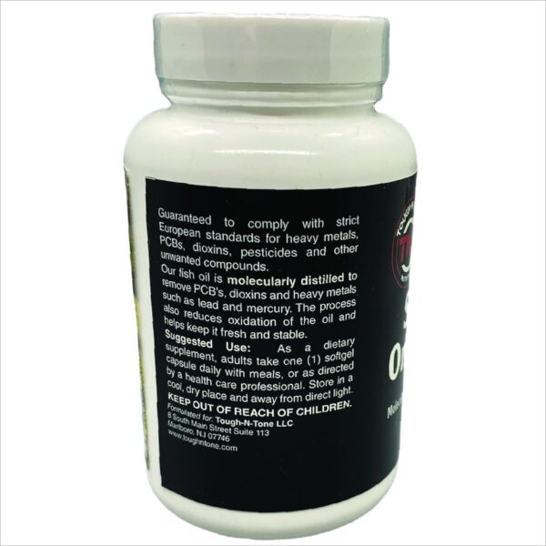 Etiqueta y logo TOUGH-N-TONE omega-3