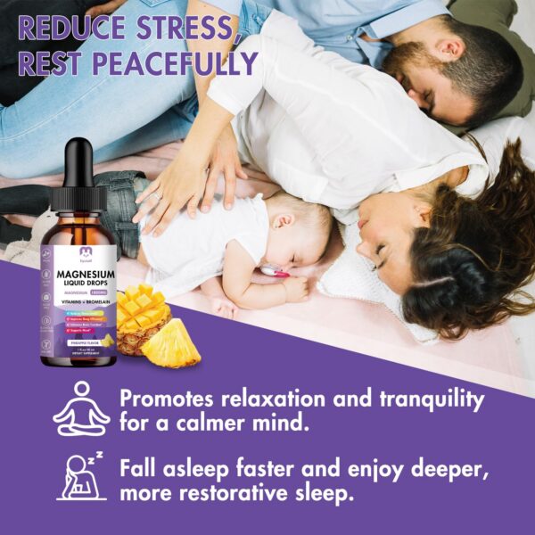 Etiqueta de gotas de magnesio glicinato