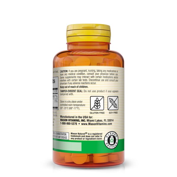 Etiqueta Mason Natural Biotina ingredientes