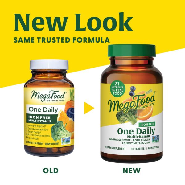 Etiqueta de MegaFood One Daily Multivitamínico Sin Hierro