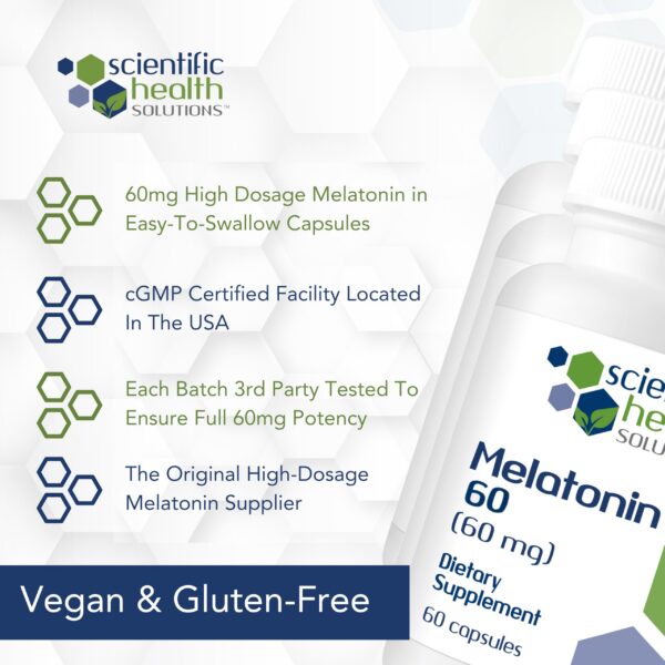 Etiqueta melatonina 60 mg scientific health solutions