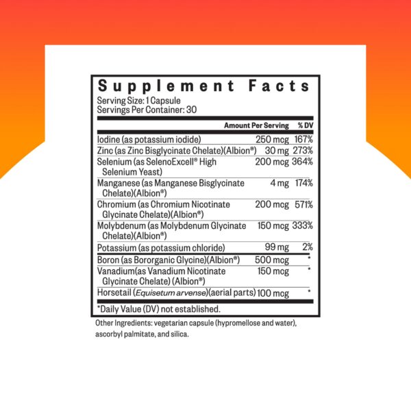 Version 1.0.0 Etiqueta con lista de minerales