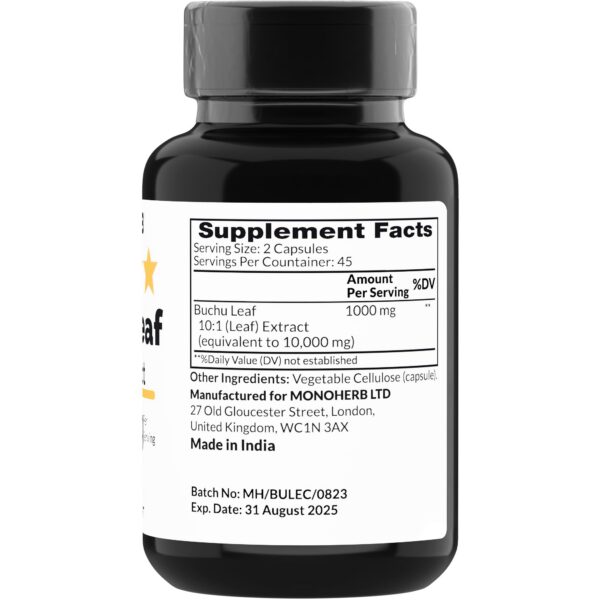 Etiqueta MONOHERB Buchu