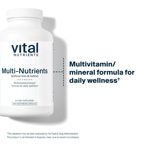 Etiqueta de multivitaminas Vital Nutrients