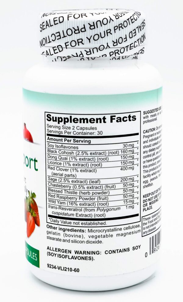 Etiqueta multivitamínico apoyo hormonal mujeres