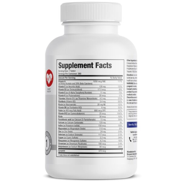 Version 1.0.0 Etiqueta del multivitamínico completo para hombres mayores