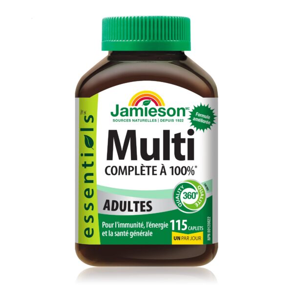 Version 1.0.0 Etiqueta frontal multivitamínico Jamieson 115 tabletas para adultos
