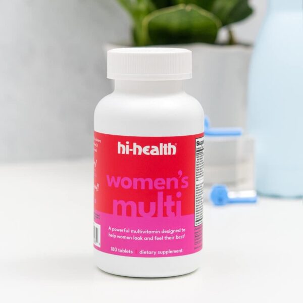 Version 1.0.0 Etiqueta multivitamínico mujer Hi-Health ingredientes