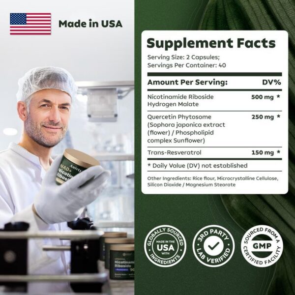 Etiqueta del NAD Suplemento liposomal