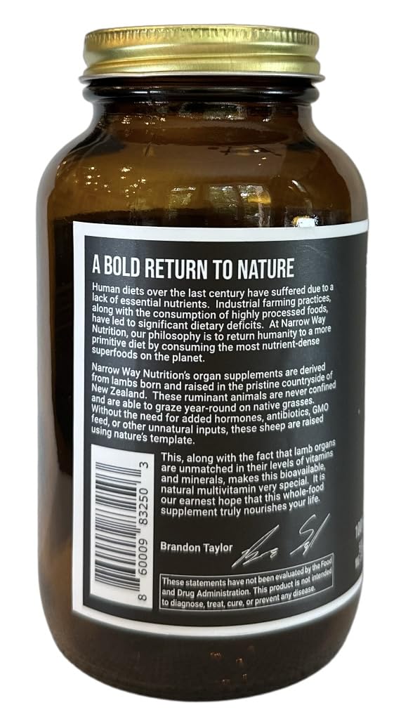 Etiqueta del producto Narrow Way Hígado de Cordero NZ