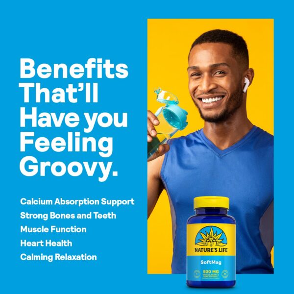 Etiqueta Nature's Life SoftMag suplemento magnesio