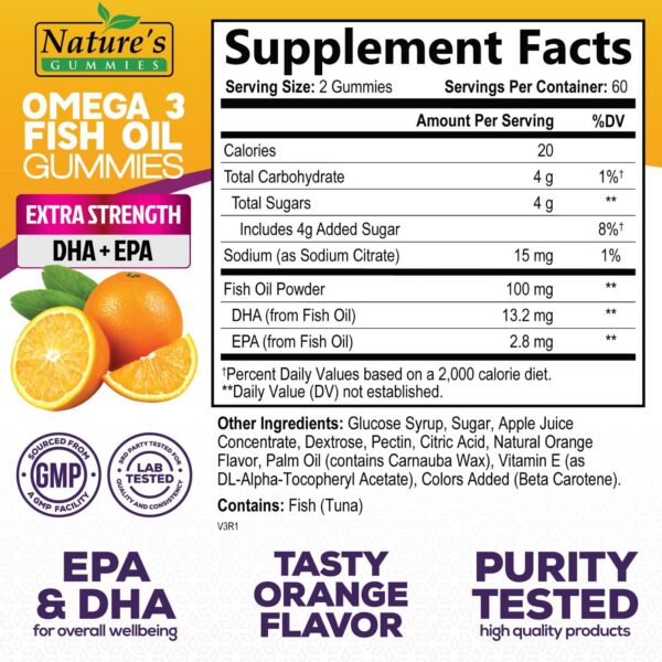 Etiqueta de Omega-3 Nature's Nutrition
