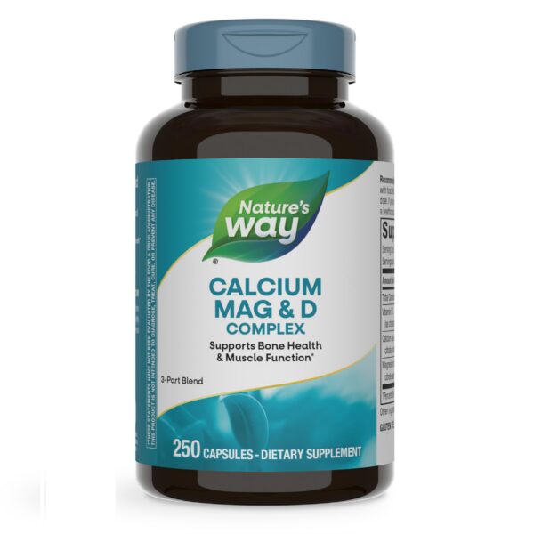Etiqueta del producto Nature's Way calcio magnesio D3