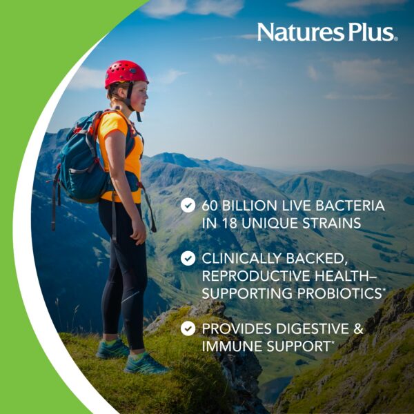 Etiqueta NaturesPlus ingredientes y beneficios probiótico para mujer
