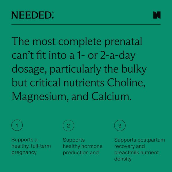 Version 1.0.0 Etiqueta Needed multivitamínico para energía y salud femenina
