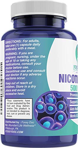 Etiqueta nicotinamida vitamina B3 Dr. Valerie Nelson