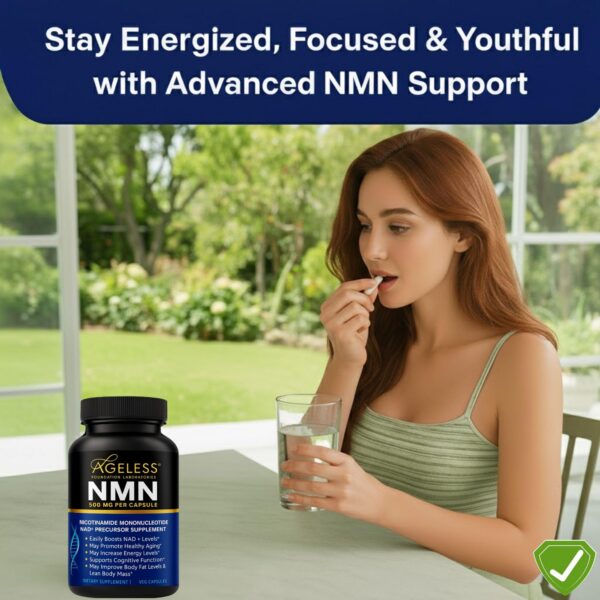 Etiqueta del producto NMN suplemento 500 mg cápsulas