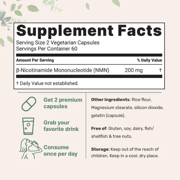 Etiqueta del envase NMN de Micro Ingredients