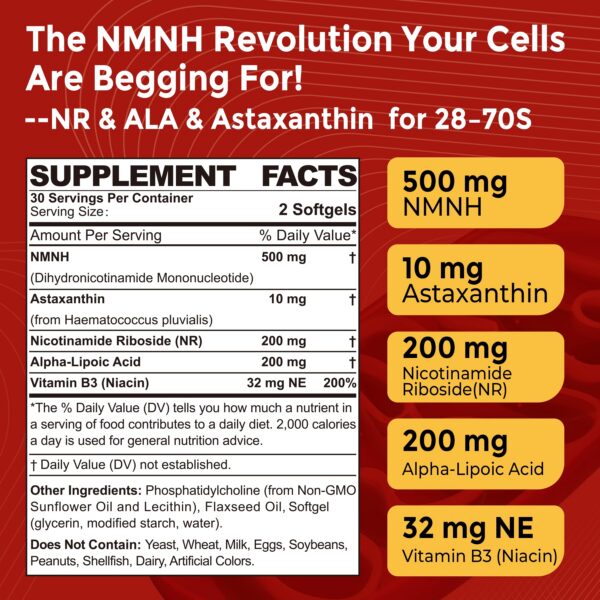 Version 1.0.0 Etiqueta NMNH liposomal 500 mg