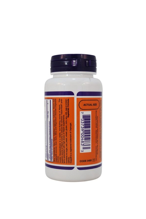 Etiqueta de NOW Niacina sin rubor 250 mg