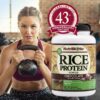 Etiqueta NutriBiotic proteína arroz chocolate 6.9 onzas