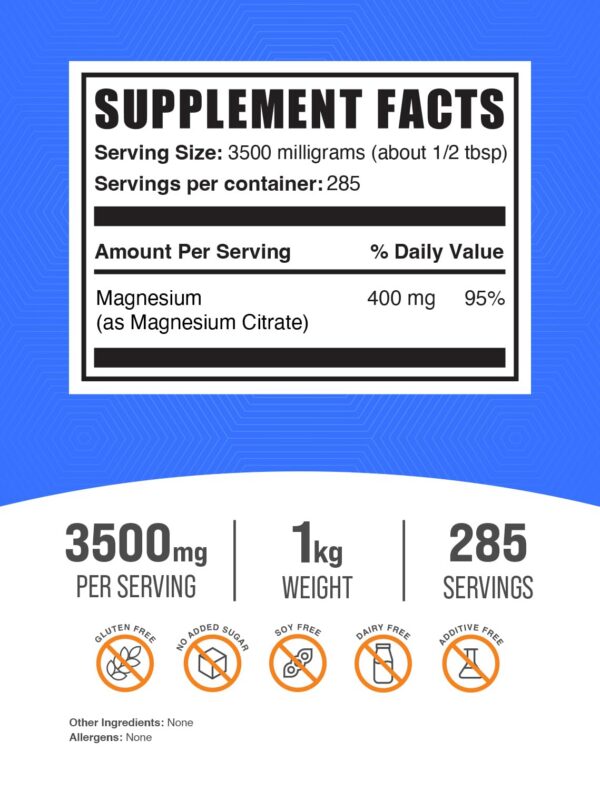 Etiqueta nutricional del producto
