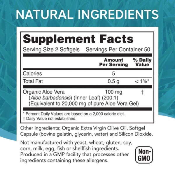 Version 1.0.0 Etiqueta nutricional suplemento aloe vera NutriWorth