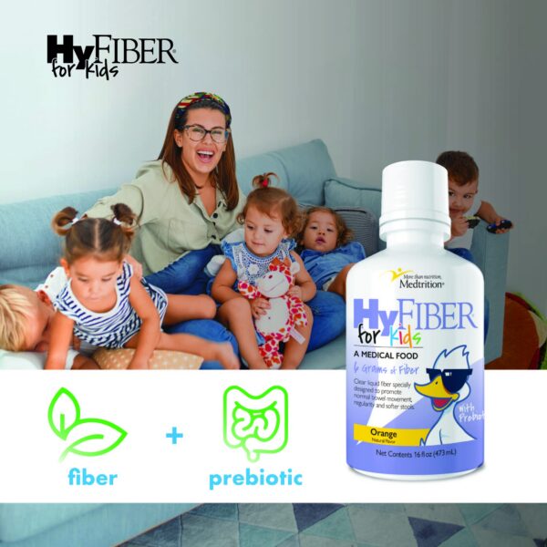 Etiqueta nutricional Medtrition HyFiber fibra líquida niños