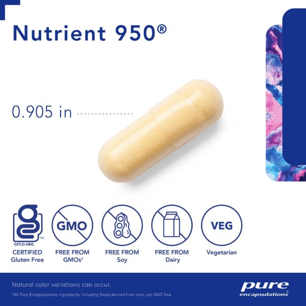 Etiqueta de Nutrient 950 mostrando ingredientes