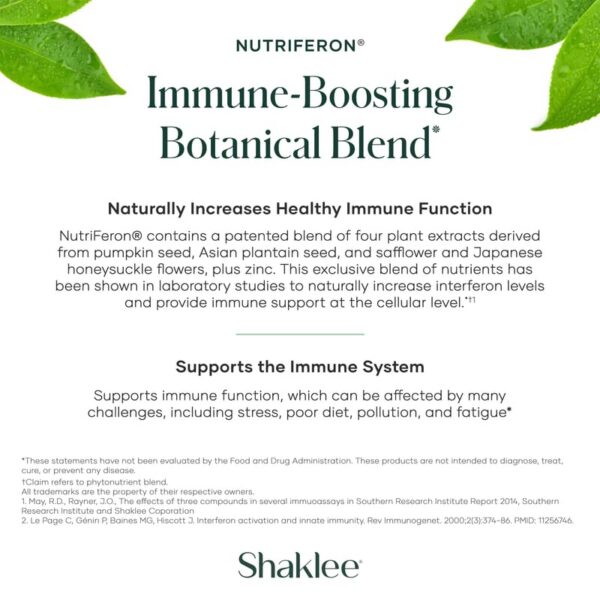 Etiqueta de producto NutriFeron fórmula botánica exclusiva