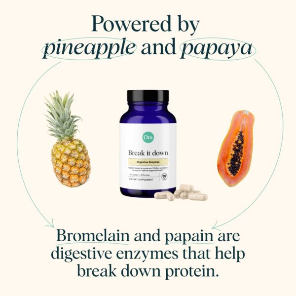 Etiqueta Ora Organic multienzimas