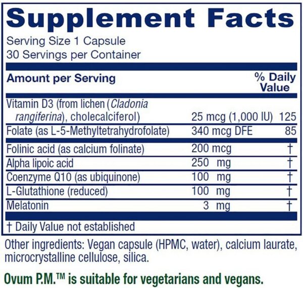 Etiqueta Ovum P.M. y logo