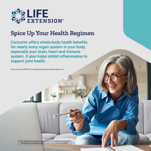 Curcumina BCM-95 Life Extension para bienestar integral