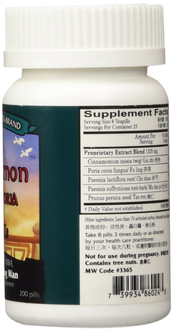 Etiqueta en pastillas de té Canela y Poria Plum Flower