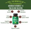 Etiqueta de Peak Performance Vitamin D y K