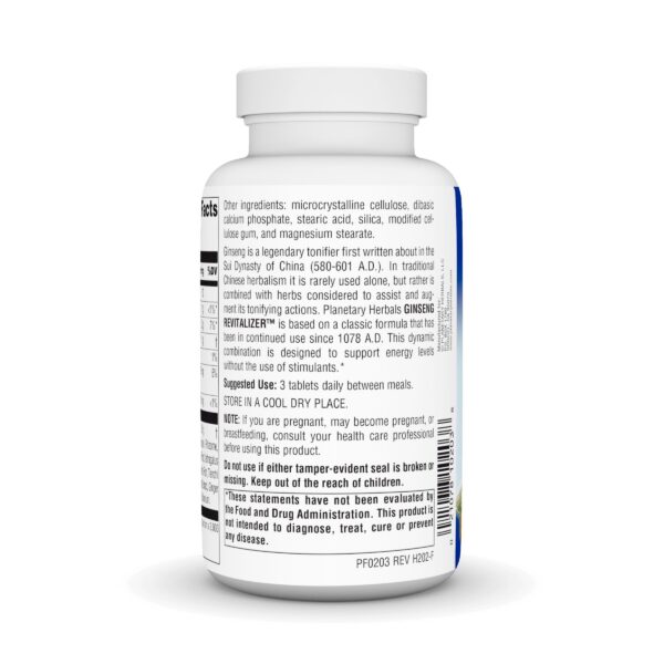 Cerca de la etiqueta Planetary Herbals Ginseng Revitalizer