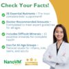 Etiqueta de polvo multivitamínico NanoVM Senior 71+