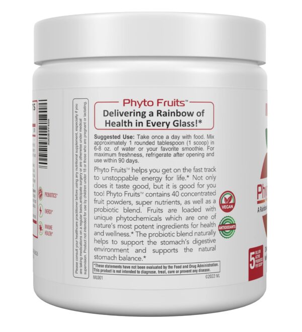 Version 1.0.0 Etiqueta de Polvo de Superalimentos Phyto Fruits IVL