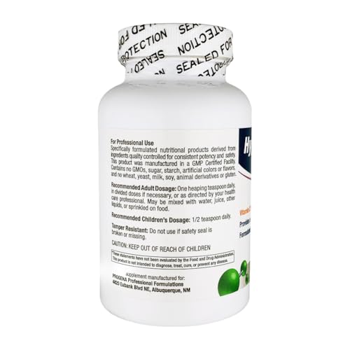 Etiqueta de polvo de vitamina C PROGENA