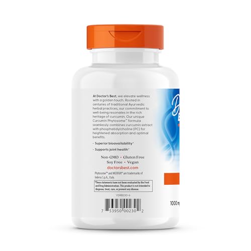 Etiqueta posterior Doctors Best curcumina fitozoma capsulas veganas