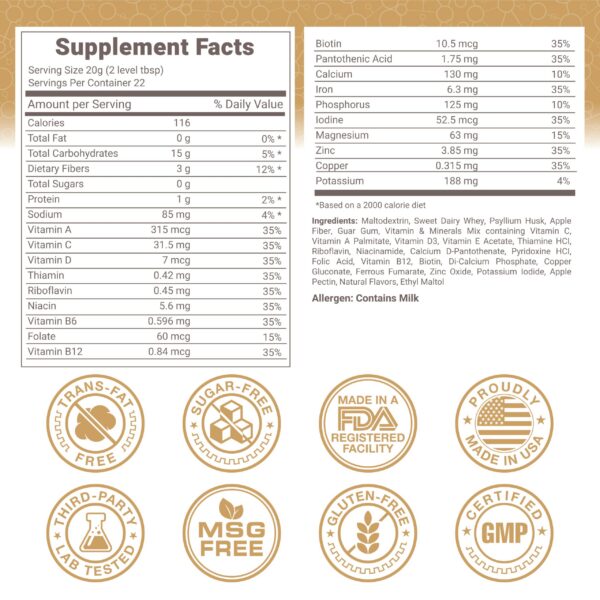 Etiqueta posterior fibra fabulosa Lewis Labs