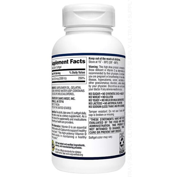 Version 1.0.0 Etiqueta posterior suplemento vitamina d3 Members Mark