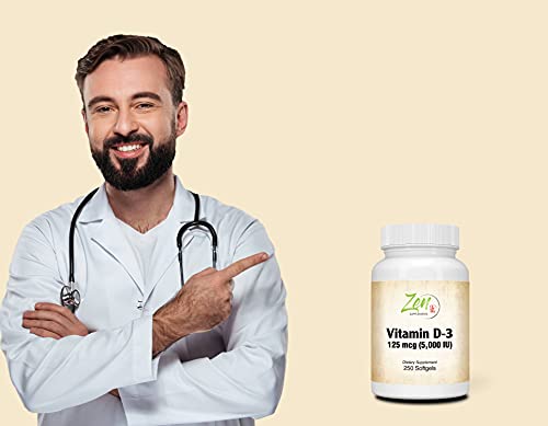 Etiqueta posterior suplementos vitamina D-3 Zen 5000 UI