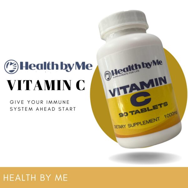 Etiqueta posterior HEALTH BY ME vitamina c antioxidante 1000mg