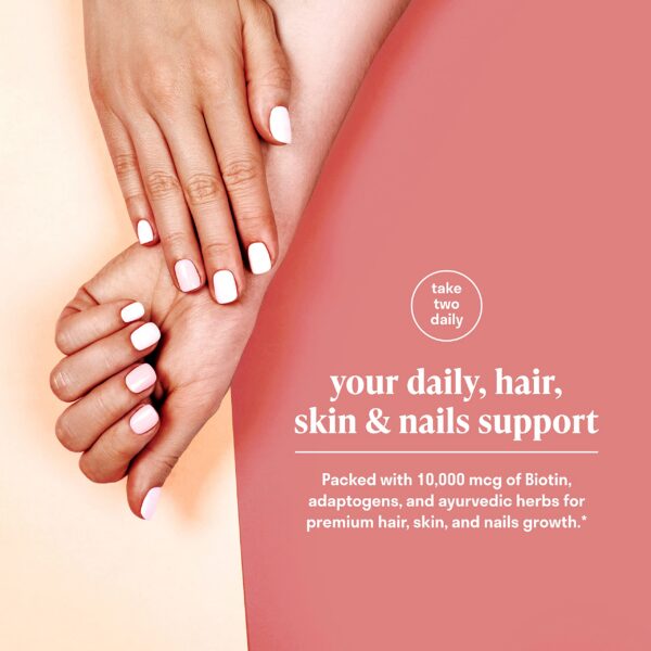 Etiqueta posterior vitaminas para cabello Nuven Naturals