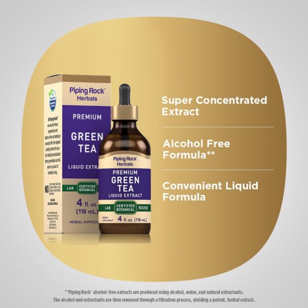 Etiqueta y presentación extracto té verde Piping Rock