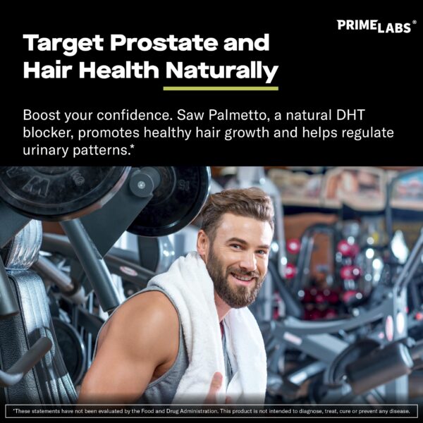 Etiqueta Prime Labs Saw Palmetto suplemento salud masculina