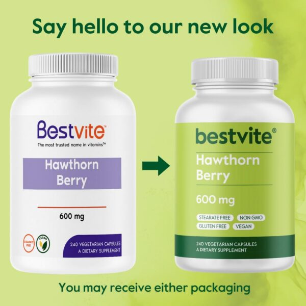 Etiqueta producto BESTVITE Bayas de Espino 600mg